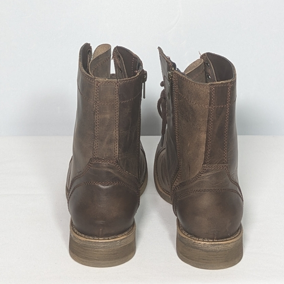 Steve Madden Mens Troopah-c Leather Combat Boot Sz 8.5 brown - Picture 3 of 5